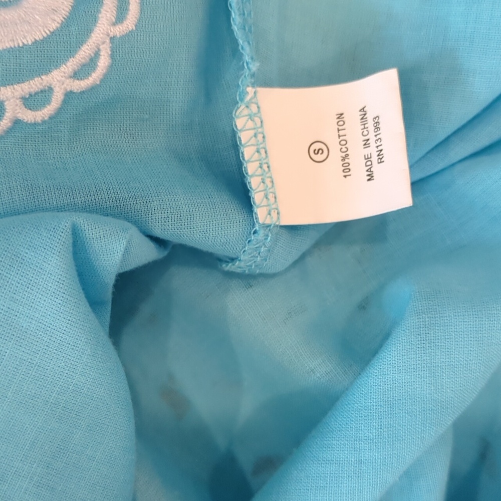 Mud Pie Blue and White Tunic Top Small - Picture 15 of 15